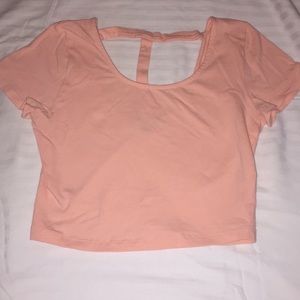 Peachy colored crop top